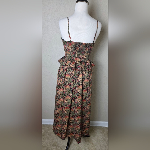 Hyacinth House Tuckernuck Black Multi Floral Maeve Midi Dress Size XXS - Picture 5 of 9